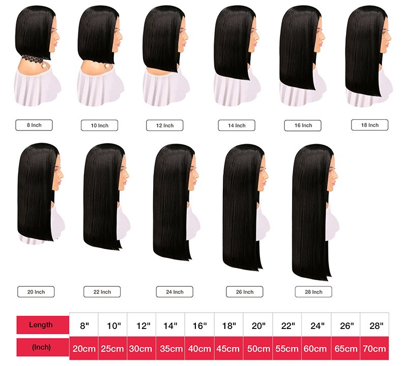 Hair Length Chart